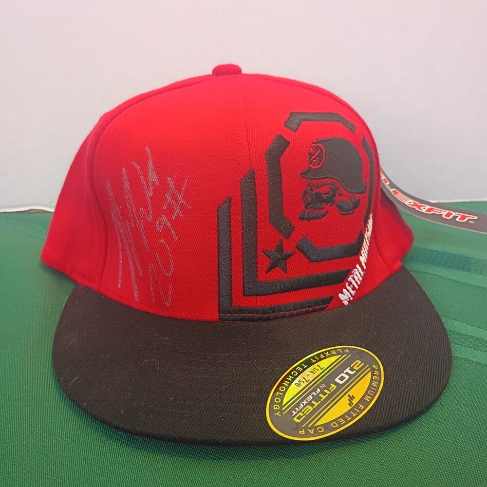 UFC 137 Nick Diaz VS BJ Penn Metal Mulisha Cornerman Flexfit Hat Autographed 209